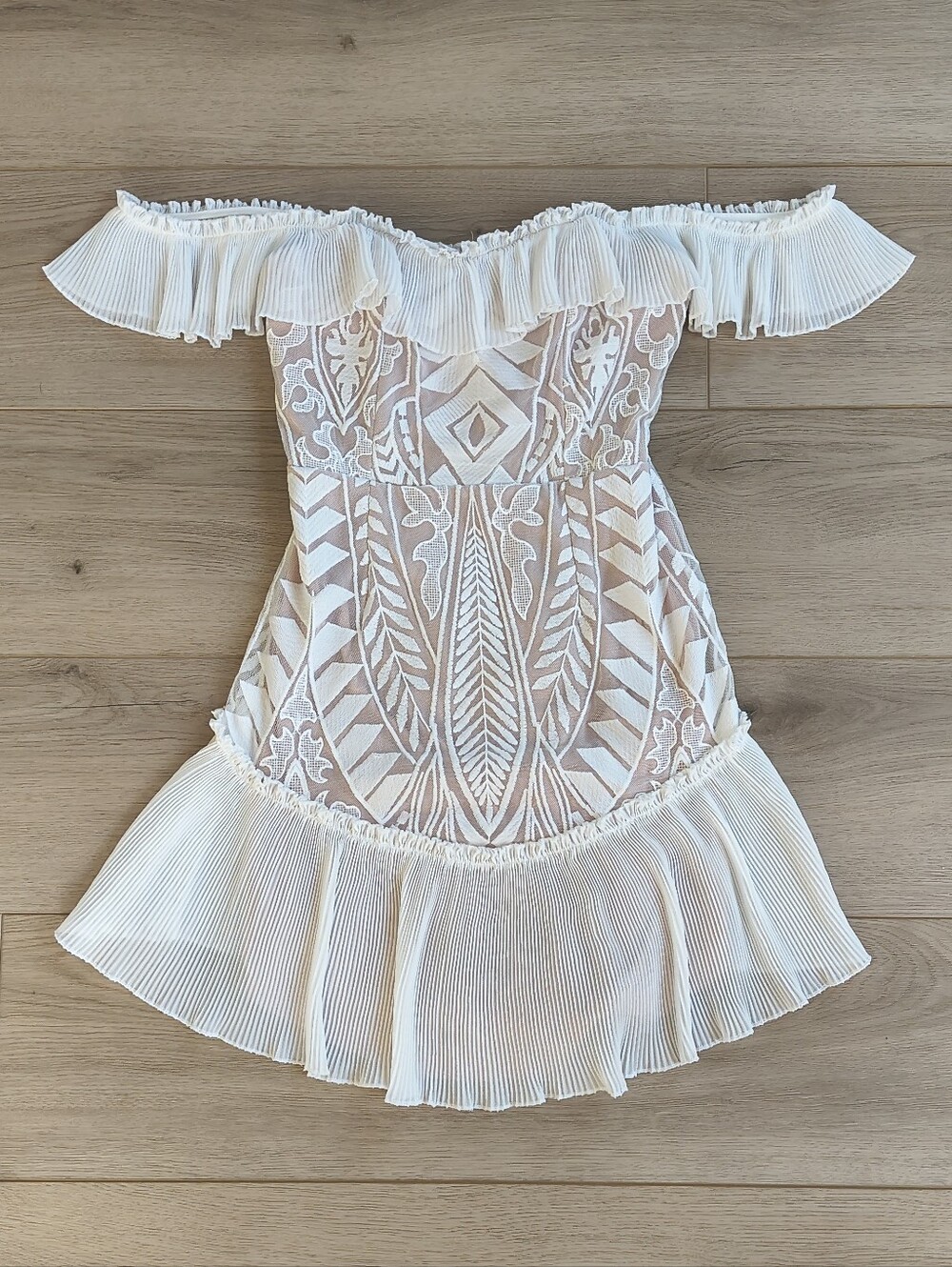 American Threads 20s Inspired Gatsby Vibe Off The Shoulder Dress | Size XS
